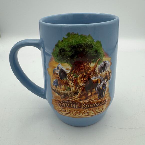 Disney Animal Kingdom 2010 Tree of Life Mug Blue Wildlife Ceramic Souvenir - Picture 5 of 7